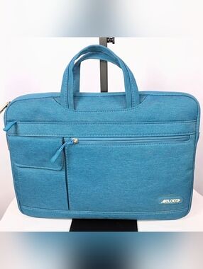 Mosiso Teal Laptop Bag Briefcase 13–15” Sleeve Travel Work EUC